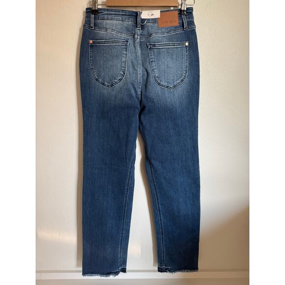NWT Judy Blue High-Waist Straight Fit Trouser Jeans Size 7/28 (Inseam 32") - Picture 3 of 11